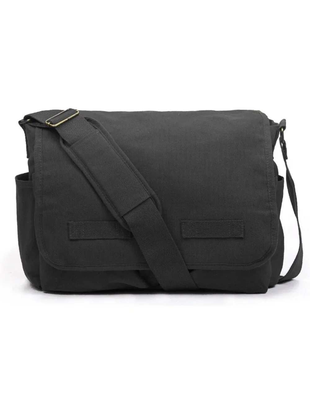 Vintage Messenger Bag - Heavyweight Cotton Canvas Shoulder Bag with Upgraded